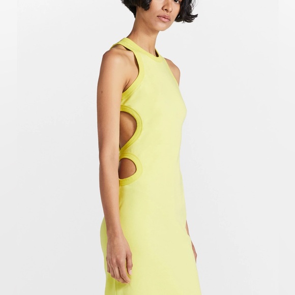 Dion Lee Jersey Dress Lime - Picture 2 of 9